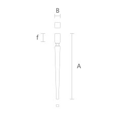 Wooden furniture leg drawing