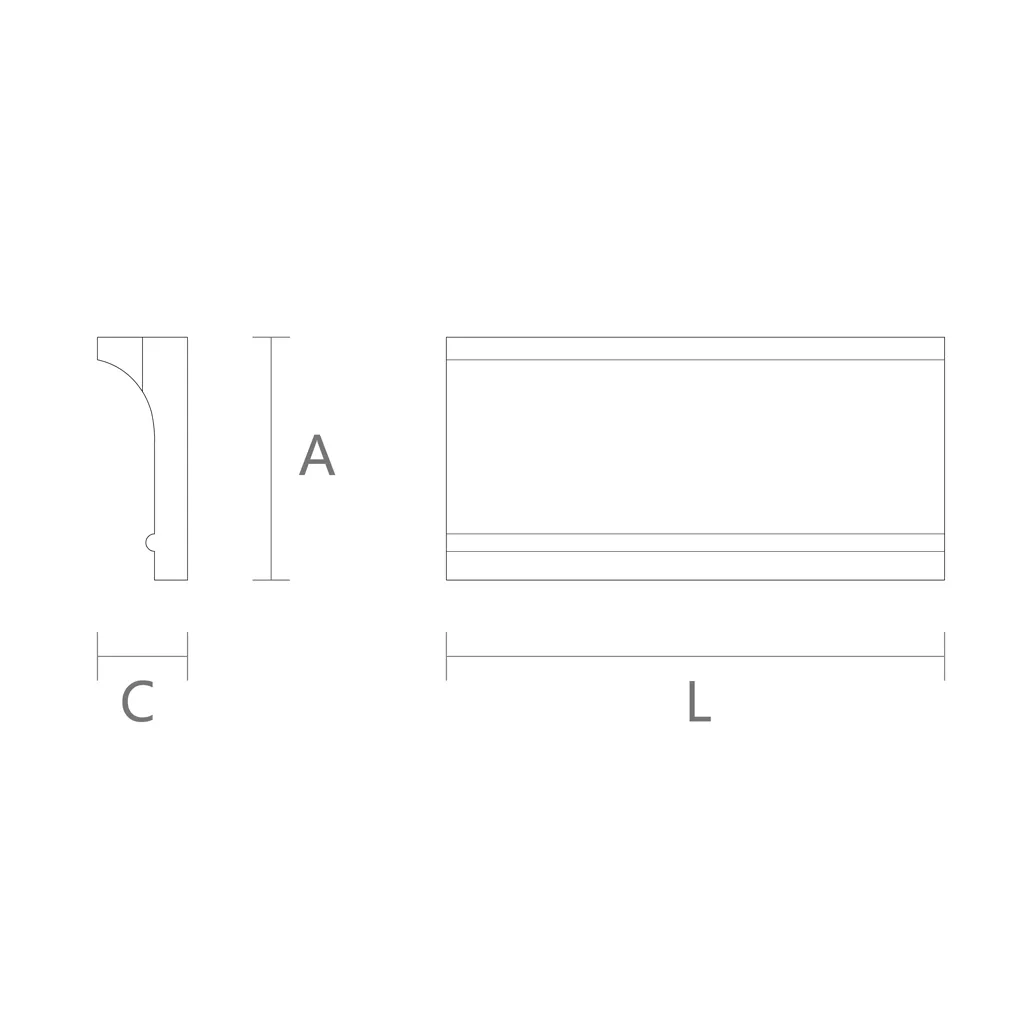 Ceiling cornice KZ-005 drawing