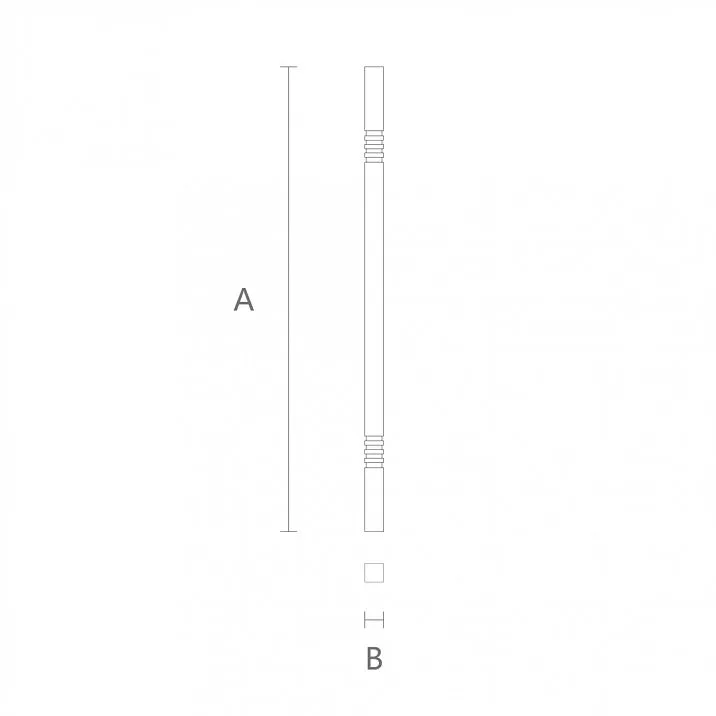 Oak or beech wooden baluster for staircase L-097 with low price and high-quality drawing