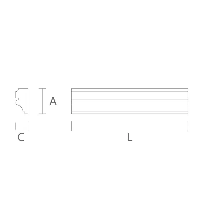 MLD-013 molding drawing from solid oak, beech