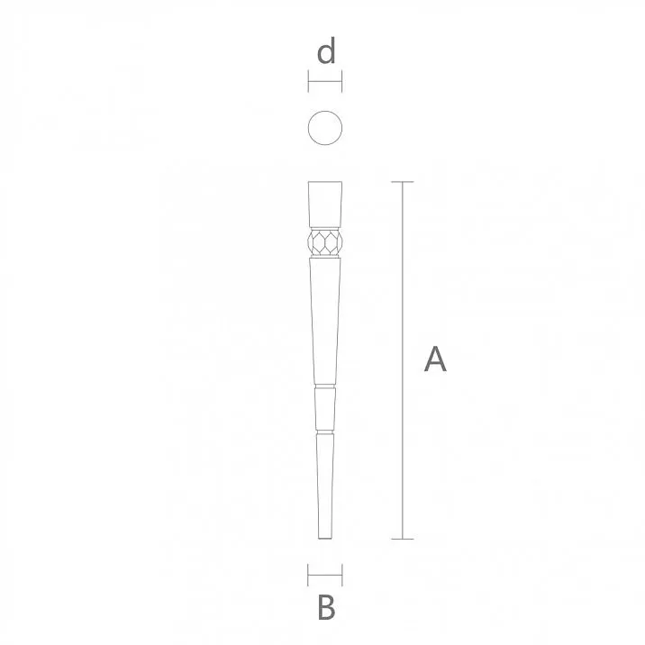 Drawings of legs for a wooden table