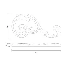 Carved overlay N-281R drawing