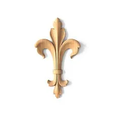 Decorative Element from Oak or Beech with Wood Carving