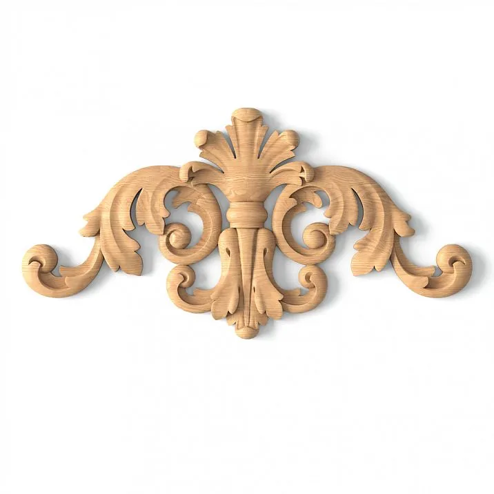 Wooden plate N-134 with relief pattern