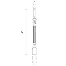 L-039.1 wooden stair baluster - suitable for any interior style drawing