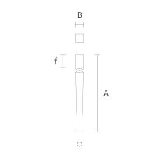 Wooden furniture leg drawing