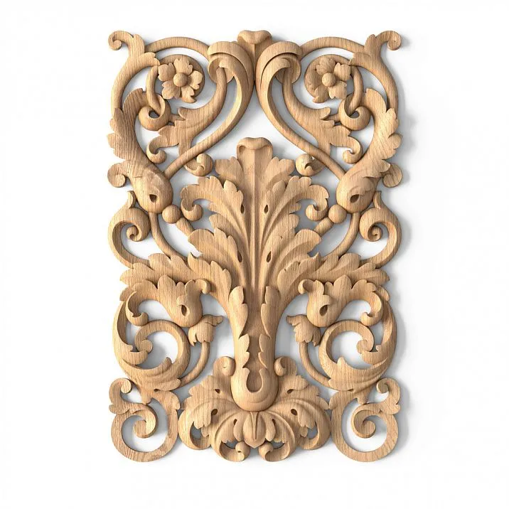 Overlay N-060-2 made of oak or beech with wood carving