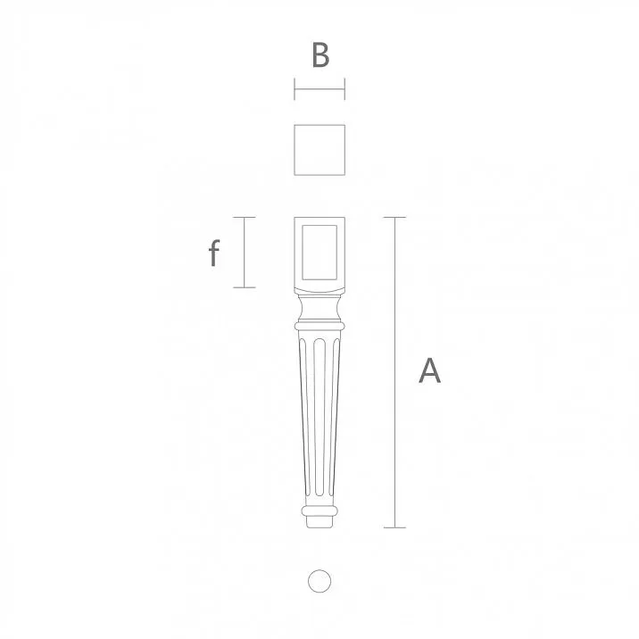Geometric leg drawing, for coffee table