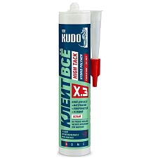 KUDO All-Purpose High Tack Adhesive based on hybrid polymers, white, 280 ml. Mounting and finishing materials. Image 691eca057a27a