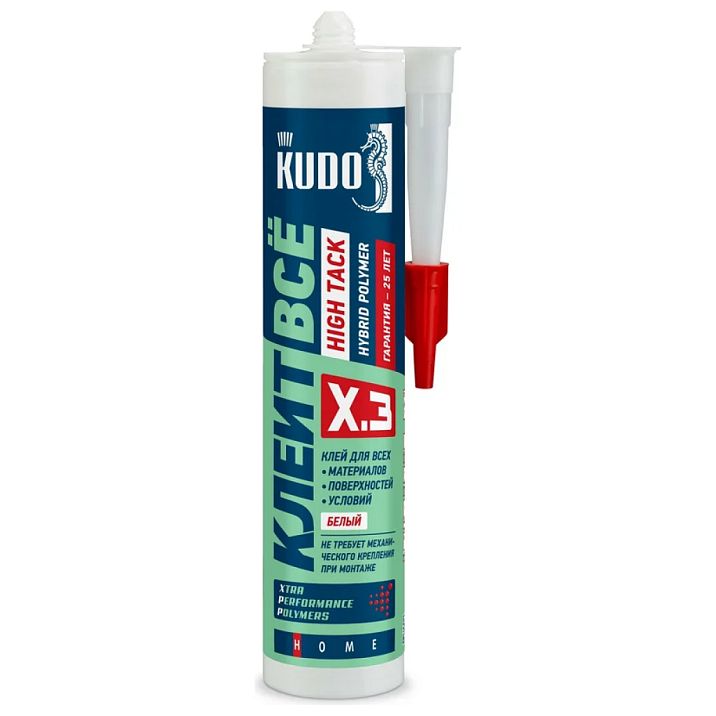 KUDO All-Purpose High Tack Adhesive based on hybrid polymers, white, 280 ml. Mounting and finishing materials. Image 691eca057a27a