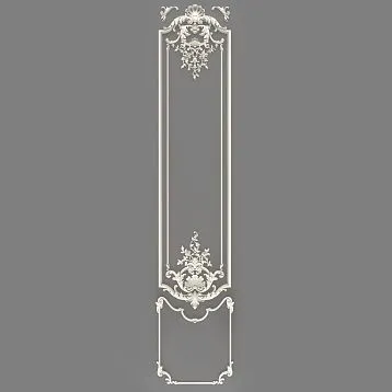 Лепной декор CPU.VRS-062 – общий вид изделия с богатым орнаментом и плавными завитками