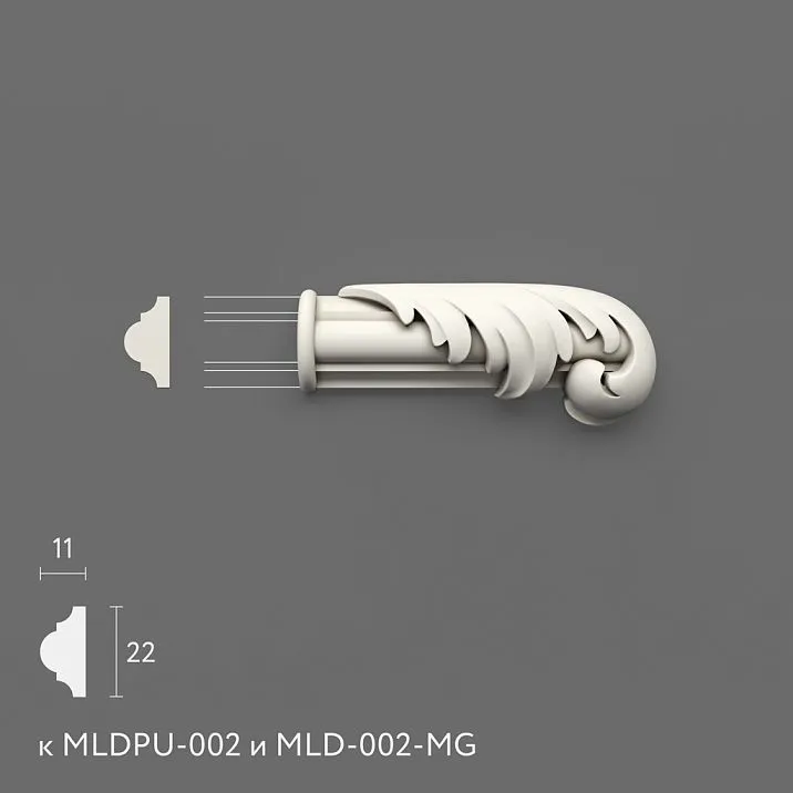 Polyurethane molding NPU-436.1R. Molding decor. Image 69943f2b633e2