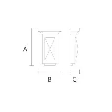 Carved wooden bracket KR-044 drawing