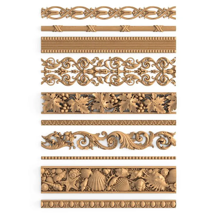 Carved Molding from Oak and Beech &ndash; Product Examples