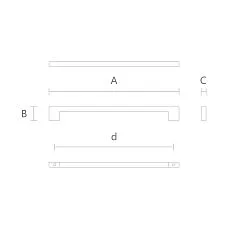 Photo of wooden furniture handle Bridge HL-017 set