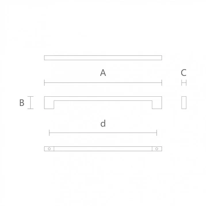 Photo of wooden furniture handle Bridge HL-017 set