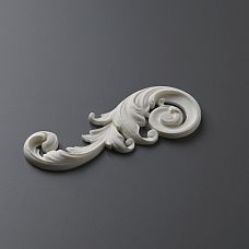 Left overlay NPU-120L polyurethane, high-detail decor for classic interiors, easy installation, universal application