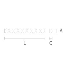 Carved polyurethane applique KPU-006 for interior decorative finishing, size diagram