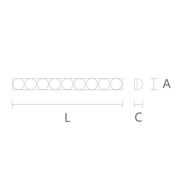 Carved polyurethane applique KPU-006 for interior decorative finishing, size diagram