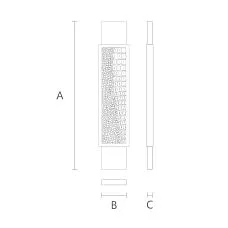 Oak or beech wooden newel post L-102 for staircase decoration, drawing