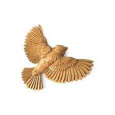 Carved overlay N-492 with image of a bird with spread wings.