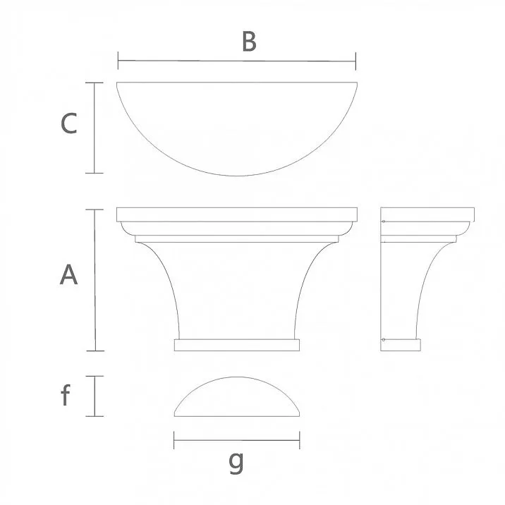 Carved Capital KL-066 in Modern Interior - Drawing