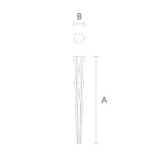 Wooden leg for console - drawing