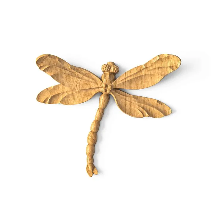 Carved overlay N-485 in the shape of a dragonfly