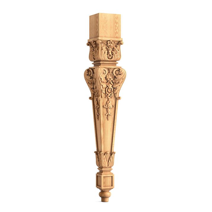 Carved wooden leg in classic style in St. Petersburg, for console