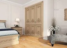 Wooden interior decor in the form of a branch with a flower side view