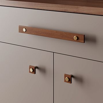 Ручка мебельная Xylon HL-056-1M из массива дерева - вид сверху