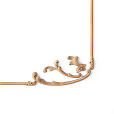 Appliqu&eacute;s made of solid oak or beech for decorating facades, doors, windows, and other surfaces