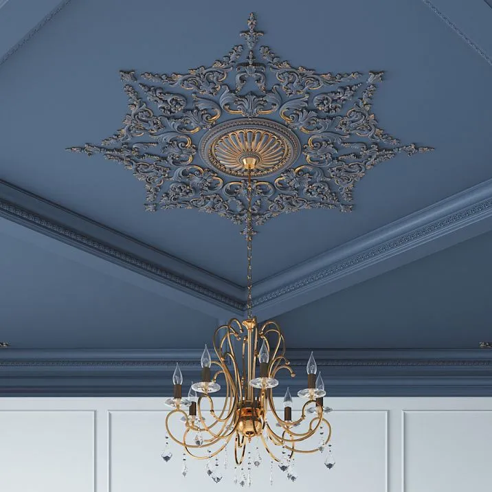 Ceiling decoration, Carved Insert from polyurethane NPU-135