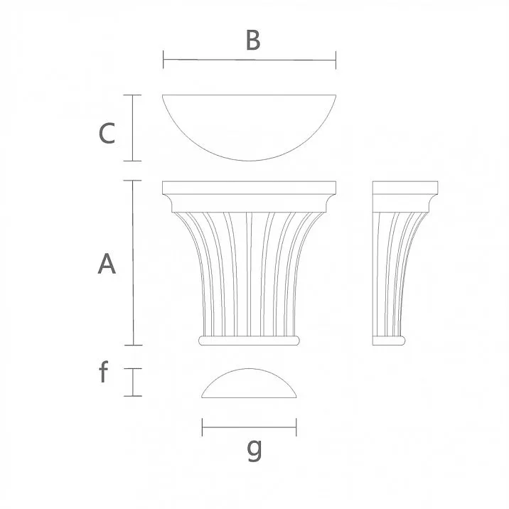 Capital for Interior Doors KL-062 Drawing