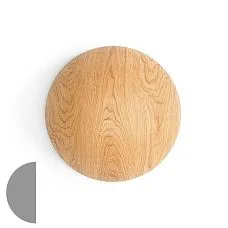 3D wooden outlet R-085 in round shape, 22 mm thick, made of natural solid wood