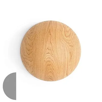 3D wooden outlet R-085 in round shape, 22 mm thick, made of natural solid wood