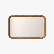 Front view of the Aurora 008-007 mirror, crafted from oak and beech