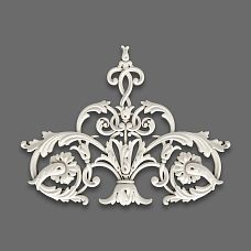 Polyurethane molding on walls in the living room