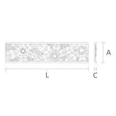 Carved molding from polyurethane KPU-103 drawing, buy decorative moldings with delivery