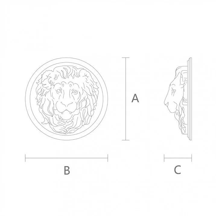 Carved lion mascaron - elegance and historical significance drawing