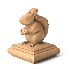 Round top on L-066 post made of oak or beech with acorn and walnut