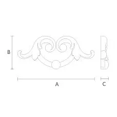 Classic decor for furniture drawing