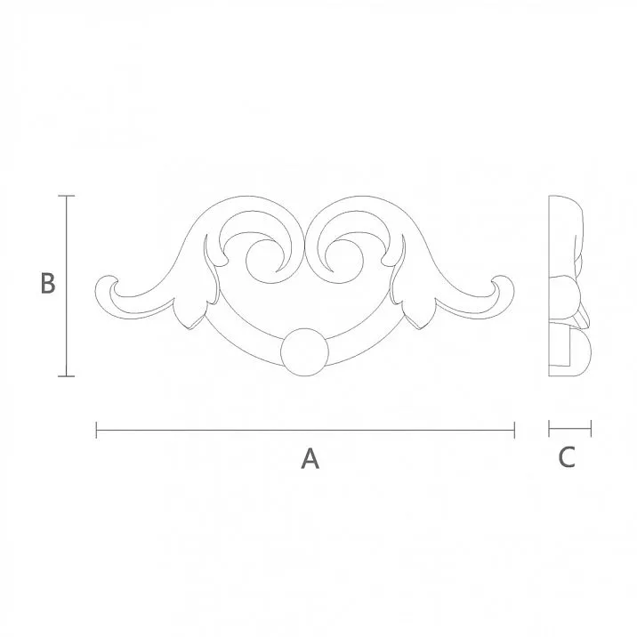 Classic decor for furniture drawing