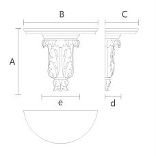 Carved shelf PKR-028.1 drawing