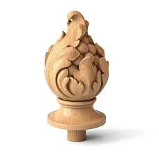 Finial for post L-085 made of oak or beech with carving