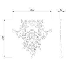 NPU.VRS-001 polyurethane decoration set, schematic of parts of the assembled product