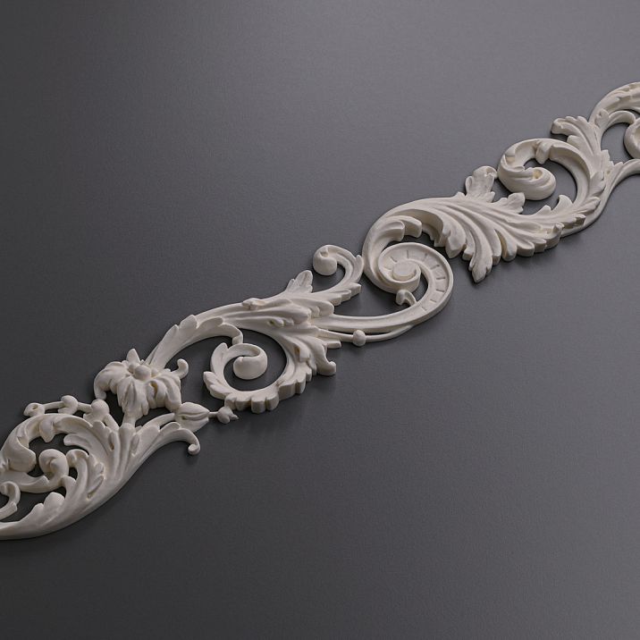 Decorative molding KPU-062, polyurethane molding for interiors in neoclassical style