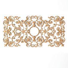 Elegant Wooden Applique with Relief Pattern
