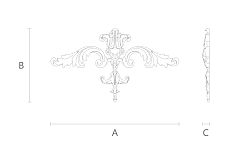 Decor Set C-023 made of wood for door decoration scheme