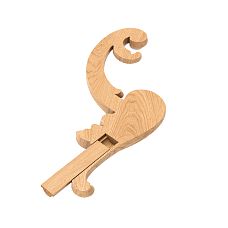 Carved overlay N.VRS-003-2L &ndash; a stylish wooden element for interior decoration.